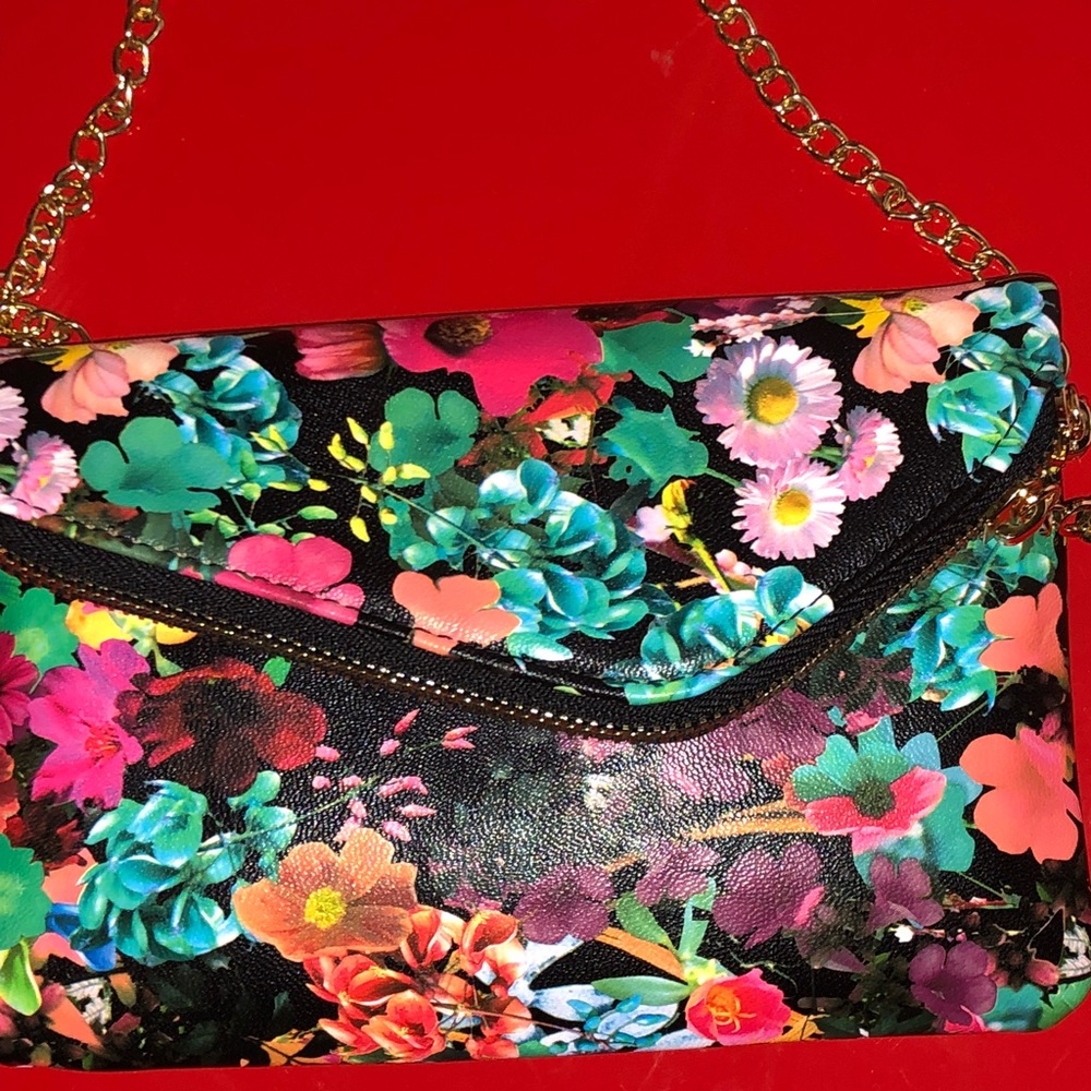 Multi colored floral Clutch purse